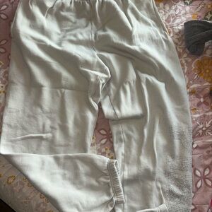 PINK Victoria's Secret White/light blue Joggers